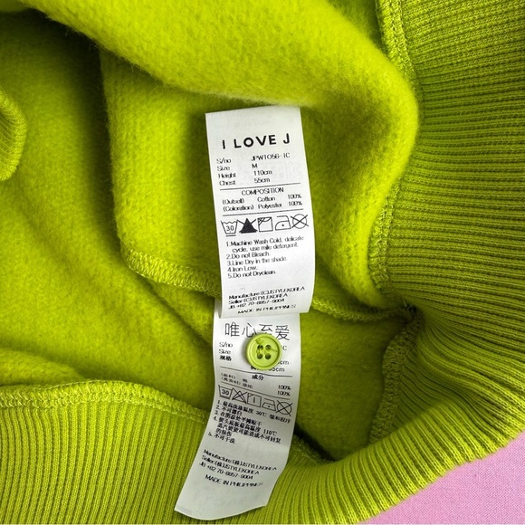 NWT Korean Clothing Brand I Love J Toddler Fleece Sweatshirt Size 4T - Picture 5 of 9